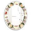 Designart Oval 35.4-in L x 23.7-in W Retro Abstract Design X Polished Wall Mirror