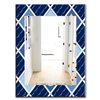 Designart Anchor and Sailboat on Blue Waves 35.4-in L x 23.6-in W Rectangle Polished Wall Mirror