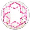 Designart Glamour Zebra Animal Pattern 24-in L x 24-in W Polished Round Wall Mirror