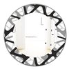 Designart Black & White 4 24-in L x 24-in W Round Polished Wall Mirror
