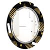 Designart Gold Retro Circular Pattern 35.4-in L x 23.7-in W Polished Oval Wall Mirror
