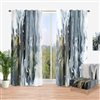 Designart Grey and White Hand Painted Marble Acrylic 108-in Polyester Semi-Sheer Standard Lined Curtain Panels