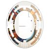 Designart 35.4-in x 23.7-in Abstract Mineral Texture Modern Oval Wall Mirror