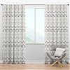 Designart 108-in x 52-in Floral Retro Botanical Pattern I Blackout Curtain Panel