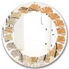 Designart 24-in x 24-in Glam Canion II Modern Round Mirror