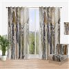 Designart 120-in x 52-in Onyx detail Composition Mid-Century Modern Blackout Curtain Panel
