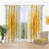 Designart 120-in x 52-in Glam Yellow Explosion Blocks Modern Curtain Panels