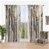 Designart 120-in x 52-in Onyx detail Composition Mid-Century Modern Curtain Panels
