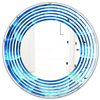 Designart 24-in x 24-in Large Light Blue Flower and Petals Modern Wall Mirror