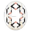 Designart 35.4-in x 23.7-in Multi-Colour Retro Circular II Modern Oval Wall Mirror