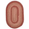 Colonial Mills Braxton 5-in x 7-in Red Oval Indoor/outdoor Border Farmhouse/cottage Rug
