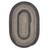 Colonial Mills Braxton 4-in x 5-in Navy Oval Indoor/outdoor Border Farmhouse/cottage Rug