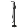 CASAINC Oil-Rubbed Bronze 1-Handle Residential Freestanding Bathtub Faucet with Hand Shower