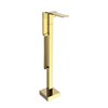 CASAINC Brushed Gold Touchless Residential Freestanding Bathtub Faucet with Hand Shower