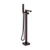 CASAINC Black 1-Handle Residential Freestanding Bathtub Faucet with Hand Shower