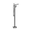 CASAINC 1-Handle Freestanding Bathtub Faucet with Hand Shower in Polished Chrome