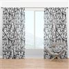 Designart 108-in x 52-in Web Pattern Modern and Contemporary Curtain Panels