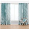Designart 108-in x 52-in 3D Light Blue Geometric Tunnel Modern and Contemporary Curtain Panels