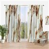 Designart 120-in x 52-in Natural Onyx Texture Mid-Century Modern Curtain Panels