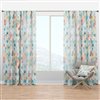 Designart 120-in x 52-in Cell Diamond Pattern Modern and Contemporary Curtain Panels
