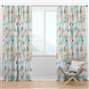 Designart 95-in x 52-in Cell Diamond Pattern Modern and Contemporary Blackout Curtain Panel