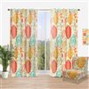 Designart 120-in x 52-in Retro Floral Pattern Bohemian and Eclectic Curtain Panels