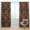 Designart 108-in x 52-in Paisley Floral Pattern Bohemian and Eclectic Blackout Curtain Panel