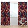 Designart 63-in x 52-in Abstract Floral Pattern Bohemian and Eclectic Blackout Curtain Panel