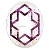 Designart 35.4-in Purple Gems Modern Oval Wall Mirror