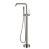 Casainc Brushed Nickel 1-Handle Residential Freestanding Bathtub Faucet with Hand Shower
