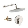Casainc Brushed Nickel Finish Round Built-in Shower System