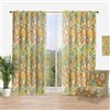 Designart Pattern Paisley 63-in Multicolour Polyester Semi-Sheer Standard Lined Single Curtain Panel