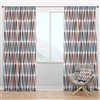 Designart Retro Abstract Drops V 120-in Multicolour Polyester Blackout Standard Lined Single Curtain Panel