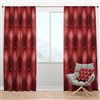 Designart 108-in x 52-in Luxury Classic Red Leather  Blackout Curtain Panel