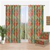 Designart 63-in x 52-in Colorful Floral Pattern Bohemian & Eclectic Curtain Panels