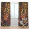 Designart 120-in x 52-in Yellow Cubes on Nebula Modern & Contemporary Blackout Curtain Panel
