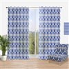 Designart 63-in x 52-in Retro Blue Waves Mid-Century Modern Curtain Panels