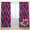 Designart 108-in x 52-in Black And Purple Ikat Modern & Contemporary Blackout Curtain Panel