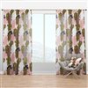 Designart 120-in x 52-in Pink, Purple and Golden Glitter Stains  Curtain Panels