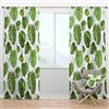 Designart 63-in Tropical Palm Leaves II Mid-Century Modern Blackout Curtain Panel