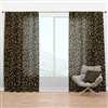 Designart 84-in Golden Leopard Fur Mid-Century Modern Curtain Panel