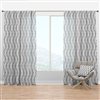 Designart 63-in Retro Geometrical Abstract Minimal Pattern X Curtain Panel