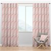 Designart 120-in Pink Elegant Pastel Waves Mid-Century Modern Blackout Curtain Panel