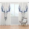 Designart 108-in Deer Wild and Beautiful XI Farmhouse Curtain Panel