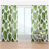 Designart 120-in Tropical Palm Leaves II Mid-Century Modern Curtain Panel