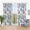 Designart Fantasy Flowers Paisley Pattern Traditional 90-in Semi-Sheer Standard Lined Curtain Panels
