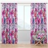 Designart Floral Pattern 108-in Blackout Standard Lined Curtain Panel