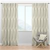 Designart Zigzag Minimal Striped Design Scandinavian 120-in Standard Lined Blackout Curtain Panel