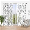 Designart Abstract Retro Design II 108-in Semi-Sheer Standard Lined Curtain Panels