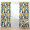 Designart 84-in x 52-in Bohemian Colourful Butterflies Modern/Contemporary Blackout Curtain Panel